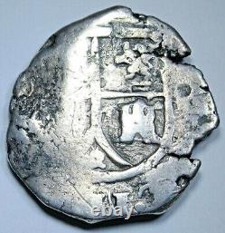 1686-99 Maria Type Spanish Silver 4 Reales Antique 1600's Pirate Cob 4R Coin