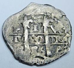 1686 Spanish Silver 1 Real Cob Piece of 8 Real Colonial Era Pirate Treasure Coin