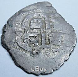 1687 Spanish Silver 1 Real Cob Piece of Eight One Reales Colonial Treasure Coin