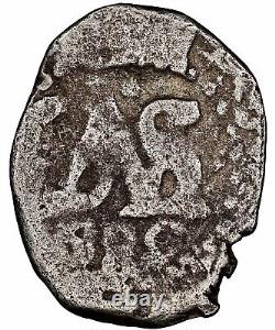 1689-L Peru Charles II 1/2 Real Cob NGC Lima Mint Full Monogram
