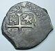 1689 Lima Peru Spanish Silver 2 Reales Antique Two Bits Colonial Pirate Cob Coin
