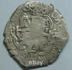 1691 Potosi 8 Real Cob Charles II Bolivia Assayer Vr Dollar Silver Colonial Era