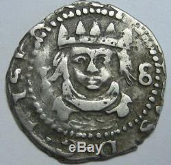 1692 Real Cob Valencia Charles II Dieciocheno Beautiful Silver Coin Spain