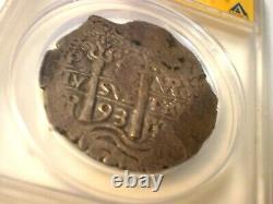 1693 Bolivia 8 Reales Colonial 8r Cob Silver Coin