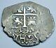1694 Lima Peru Silver 1 Reales Antique 1600's Spanish Colonial Pirate Cob Coin