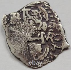 1696 DATED Cob 1 Real Potosi Bolivia Assayer VR Strong Eye Appeal 3.18g E26