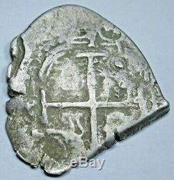 1699 Spanish Bolivia Silver 1 Reales One Real Colonial Pirate Treasure Cob Coin
