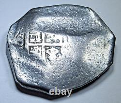 1700-1733 Countermarks Mexico Silver 8 Reales Spanish Colonial Pirate Cob Coin