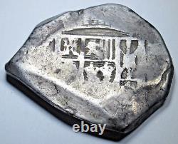 1700-1733 Mexico Silver 8 Reales Cob Madura Island Countermark Spanish 8R Coin