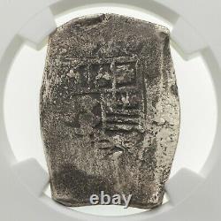 1700-32 Mexico 8 Reales Silver Cob Philip V NGC Fine Details Sea Salvaged