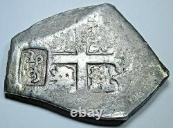 1700's Mexico 4 Reales Madura Island 1/2 Real Batu Countermark Pirate Cob Coin