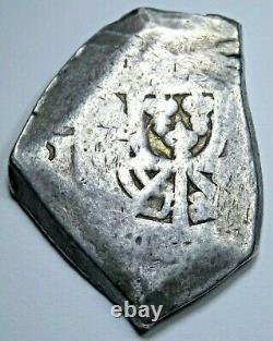 1700's Mexico 4 Reales Madura Island 1/2 Real Batu Countermark Pirate Cob Coin