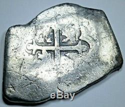 1700's Shipwreck Spanish Silver 8 Reales Eight Real Colonial Cob Treasure Coin