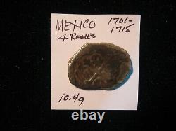1701-1715 Pirate Cob 4 Reales Colonial Mexico 10.4 Grams Silver