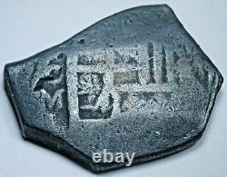 1703-04 Shipwreck Mexico Silver 4 Reales 1700's Spanish Colonial Pirate Cob Coin