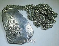 1706-1714 Mexico Holed Necklace Genuine Silver 8 Reales Spanish Dollar Cob Coin