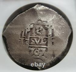 1707 P Y Silver Bolivia 8 Reales Cob Philip V Coinage Ngc Fine