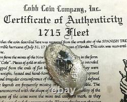 1708-1715 Treasure Fleet Silver Mexico 8 Reales Salvage Cob From 1715 Ship Fleet