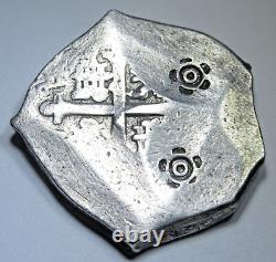1714-1723 Mexico Silver 8 Reales Cob Madura Island Sumanep 1RB Countermark Coin