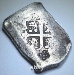 1714-1724 Countermark Mexico Silver 8 Reales Spanish Colonial 1700's Cob Coin
