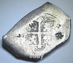 1714-1724 Spanish Mexico Silver 8 Reales Antique 1700's Colonial Dollar Cob Coin