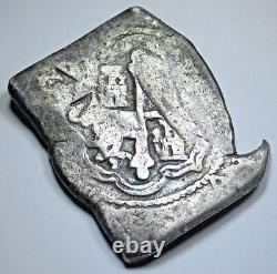 1714 Mexico Silver 8 Reales Genuine Spanish Colonial 1700's Pirate Cob Coin