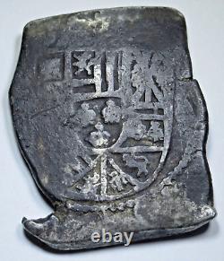 1714 Mexico Silver 8 Reales Genuine Spanish Colonial 1700's Pirate Cob Coin