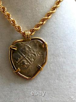 1715 Fleet 1 Reale Mel Fisher Coa Grade 1 Pendant Pirate Gold Coins Jewelry Cob