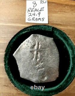 1715 Shipwreck Four Authent Reale Silver Cob Coins Sunken Spanish Treasure Fleet