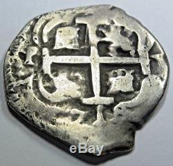 1718 Spanish Silver 2 Reales Cob Piece of 8 Real Colonial Treasure Coin