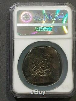 1729 MEXICO Cob 8 Reales Philip V -Treasure Silver Coin NGC Fine
