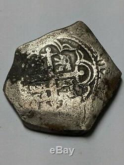 1729 Spanish colonial MEXICO Cob 8 Reales 26.58g Silver Coin