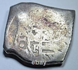 1730-33 Mexico 4 Reales Cob Madura Island Countermark 1700's Genuine Pirate Coin