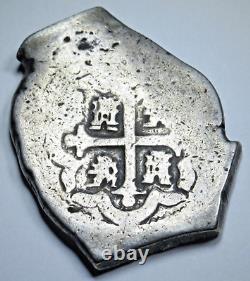 1730 Mexico Silver 8 Reales Antique Spanish Colonial 1700's Pirate Cob Coin
