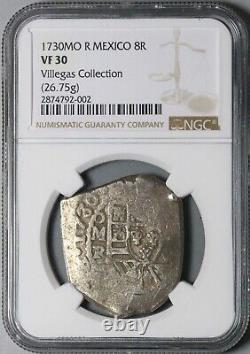 1730 NGC VF 30 Mexico 8 Reales Cob Spain Colonial Dollar Pirate Coin (22061103C)