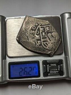 1730 Spanish colonial MEXICO Mo R Cob 8 Reales 26.27g Silver Coin