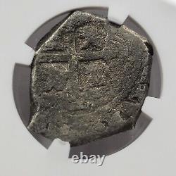 1731 DATED Mexico Cob 4 Reales Vliegenthart Shipwreck NGC MO F Nice D752