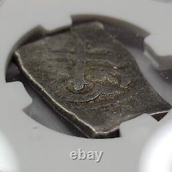 1731 DATED Mexico Cob 4 Reales Vliegenthart Shipwreck NGC MO F Nice D753