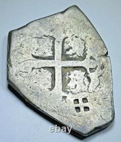 1731 Mexico Silver 4 Reales Spanish Colonial Cross Countermark Pirate Cob Coin