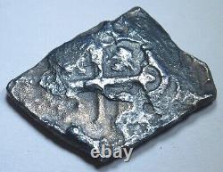 1731 Shipwreck Mexico Silver 4 Reales Dated Old Spanish Colonial Pirate Cob Coin