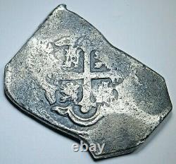 1732/1 Shipwreck Mexico Silver 8 Reales Dated Spanish Colonial Dollar Cob Coin