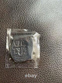 1732 Mexico Silver 8 Reales Genuine Dated Spanish Colonial Pirate Cob Coin