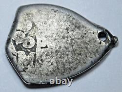 1733 Mexico Silver 1 Reales Spanish Colonial 1700's Dated Pirate Cross Cob Coin