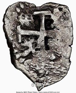 1735-P Bolivia Phillip V 1/2 Real Shipwreck Cob Potosi Mint NGC VF Details KM27a