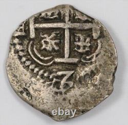 1736 P-E Bolivia 2 Reales Philip V Potosi Silver Cob Coin (6.28g)