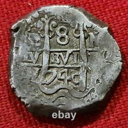 1740-potosi King Philippus V -silver- 8 Reales Cob Excelent! Xf