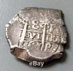 1741 Potosi Silver Bolivia 8 Reales Cob Philip V Coin