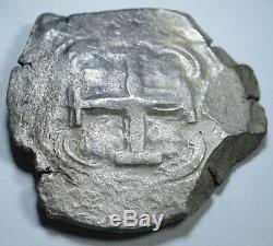 1741 Spanish Potosi Silver 8 Reales Eight Real Colonial Pirate Cob Treasure Coin