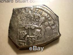 1742 Guatemala 8 Reales Reijgersdaal Shipwreck Silver Dollar Cob Colonial Coin