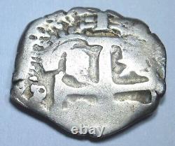 1743 Bolivia Silver 1 Reales Genuine Spanish Colonial 1700's Old Pirate Cob Coin